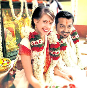Kalki Koechlin and Anurag Kashyap on their wedding day