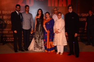 Bachchan and Rai family at the premiere of Sarbjit