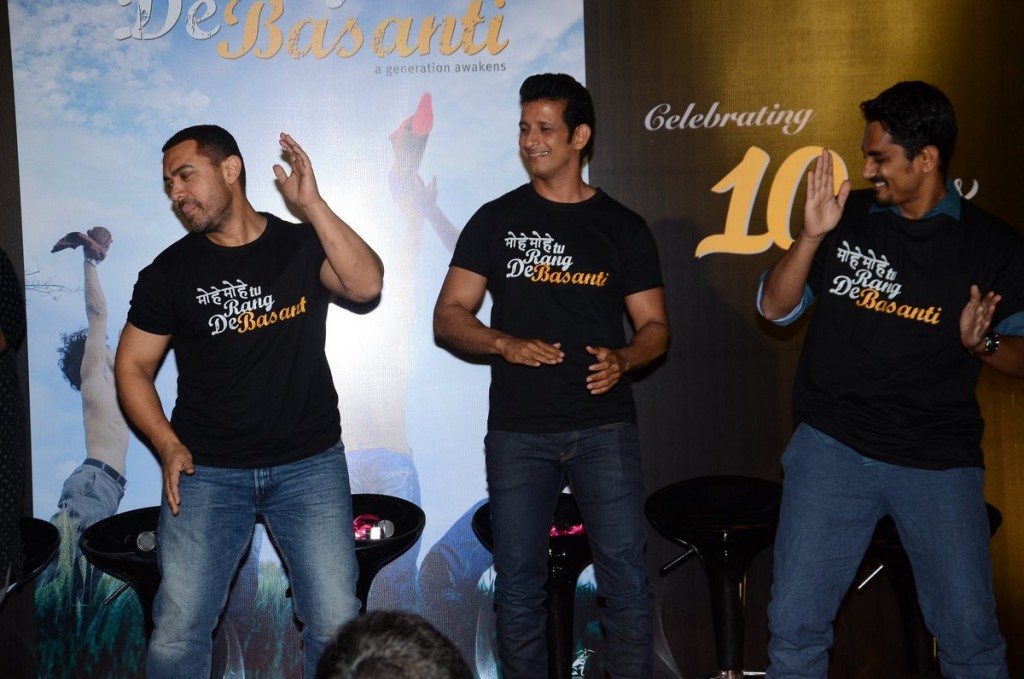 Aamir Khan, Sharman Joshi and Siddharth