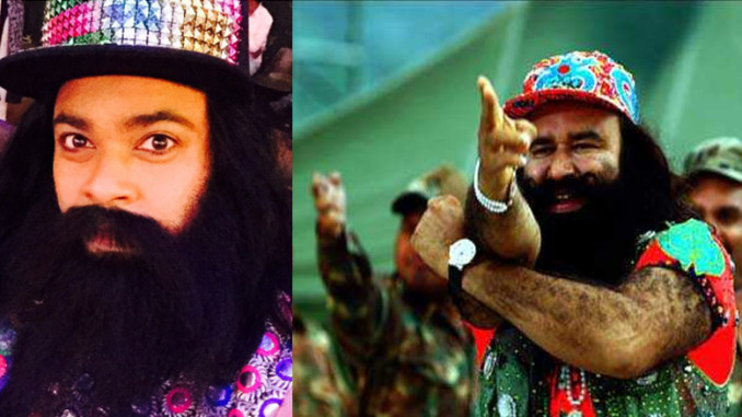 Image Courtesy: Kiku Sharda's Twitter account, (Right) Gurmeet Ram Rahim Singh in MSG: The Messenger