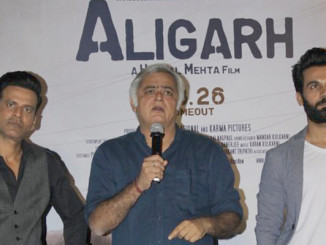 Manoj Bajpayee, Hansal Mehta, Rajkummar Rao at the trailer launch of Aligarh
