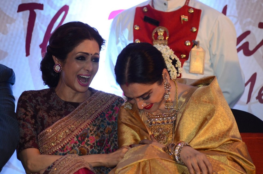 A file photo of Sridevi with Rekha