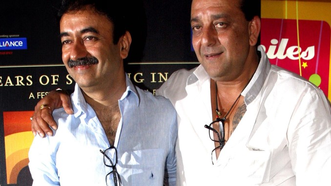 Rajkumar Hirani and Sanjay Dutt in happier times