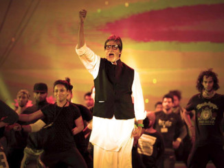 Amitabh Bachchan rehearsing at the Make In India event