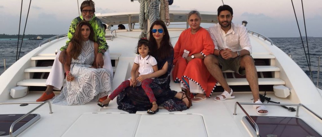 Bachchan Family: Amitabh, Shweta, Aishwarya Rai, Aaradhya, Jaya and Abhishek. Image Courtesy: Facebook