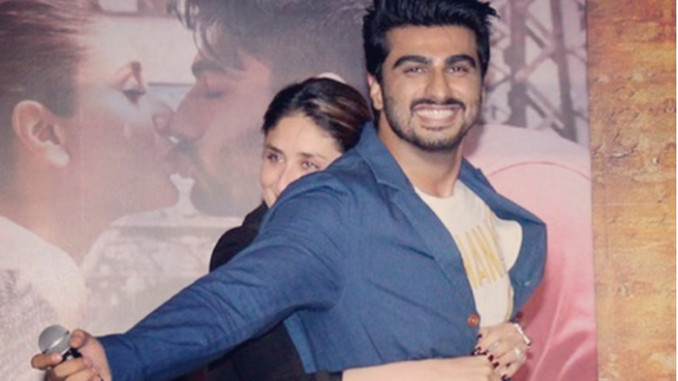 Kareena Kapoor Khan, Arjun Kapoor at Ki & Ka trailer launch. Image Courtesy: Instagram