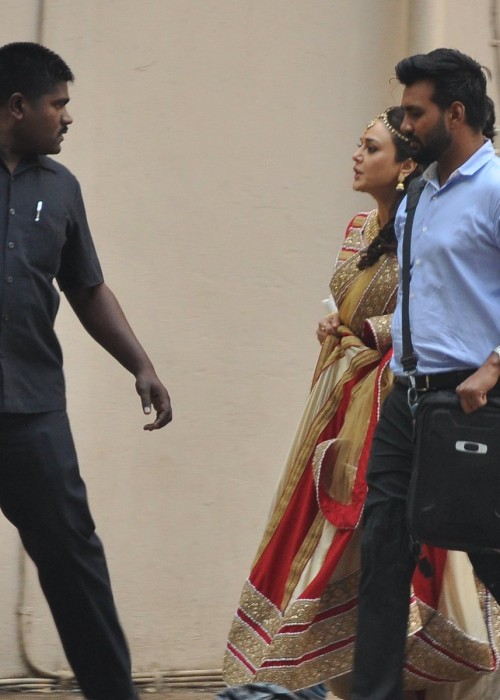 Preity Zinta snapped during an AD shoot