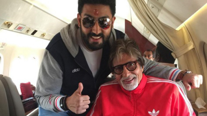 Abhishek Bachchan with Amitabh Bachchan. Image Courtesy: Instagram