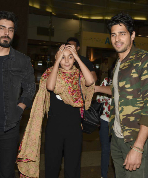 Fawad Khan, Alia Bhatt, Sidharth Malhotra return from Chandigarh