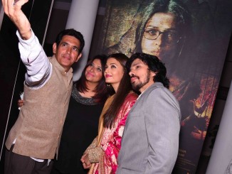 Director Omung Kumar, Richa Chadha, Aishwarya Rai Bachchan, Darshan Kumar at Sarbjit poster launch