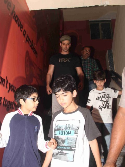 Hrithik Roshan with Hridhaan and Hrehaan