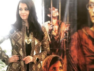 Aishwarya at Sarbjit press conference in Cannes. Image Courtesy: Instagram