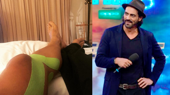 Arjun Rampal posted a photograph of his knee injury