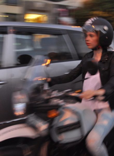 Kalki Koechlin rides a bike (1)