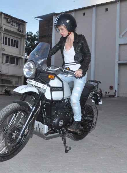 Kalki Koechlin rides a bike