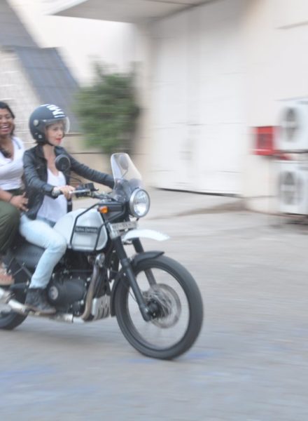 Kalki Koechlin rides a bike