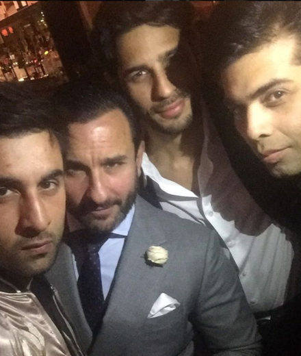 Ranbir Kapoor, Saif Ali Khan, Sidharth Malhotra, Karan Johar