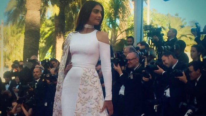 Sonam Kapoor on the red carpet at Cannes Film Festival