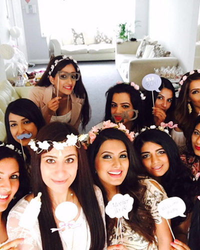 Geeta Basra with her girl gang at her baby shower