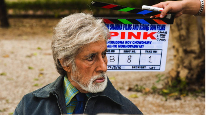 Amitabh Bachchan shooting for Pink in Delhi