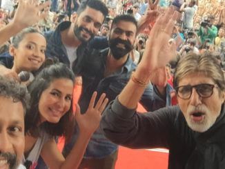 Amitabh Bachchan with team Pink during promotions
