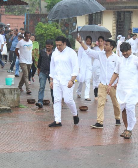 Govinda at Krushna Abhishek’s father’s funeral