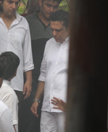 Govinda at Krushna Abhishek’s father’s funeral