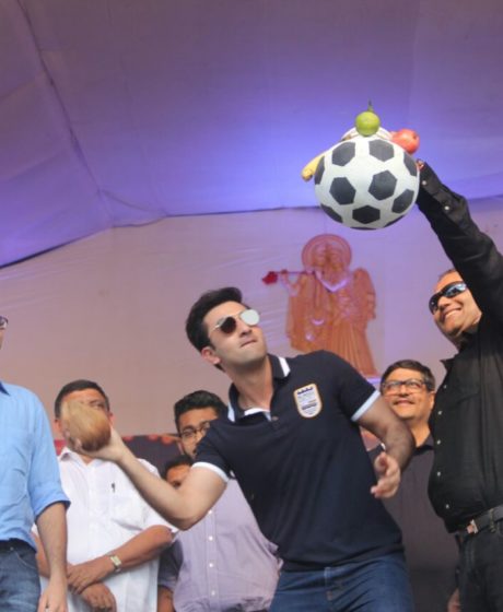 Ranbir Kapoor at Dahi Handi celebrations in Mumbai