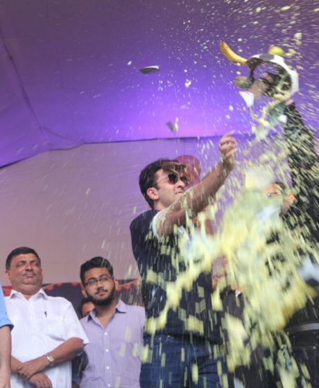 Ranbir Kapoor at Dahi Handi celebrations in Mumbai