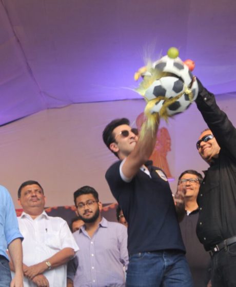 Ranbir Kapoor at Dahi Handi celebrations in Mumbai