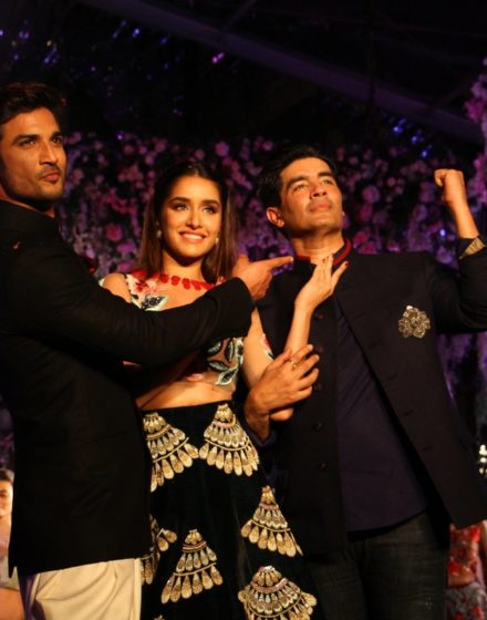 Sushant Singh Rajput, Shraddha Kapoor, Manish Malhotra at Lakme Fashion Week 2016