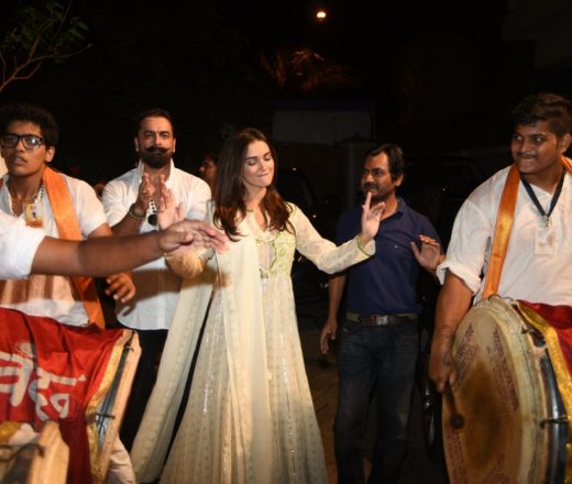 Amy Jackson dances during Salman Khan’s Ganpati visarjan