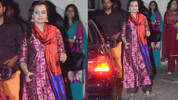 Dia Mirza clicked outside Salman Khan's residence in Bandra