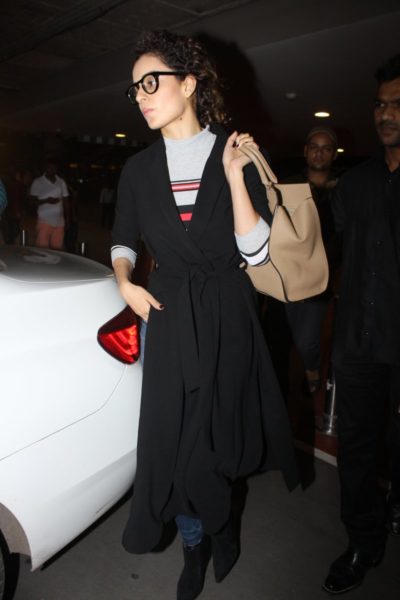 Kangana Ranaut returns from US trip, after shooting for Simran