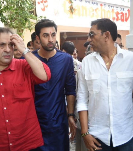 Rajeev Kapoor, Ranbir Kapoor exit RK Studio after Ganpati pooja
