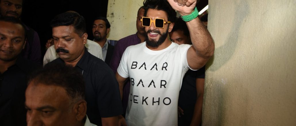 Ranveer Singh at the special screening of Baar Baar Dekho