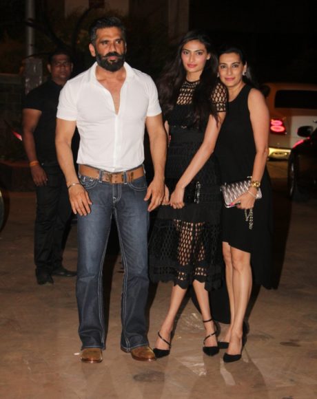 Suniel, Athiya, Mana Shetty