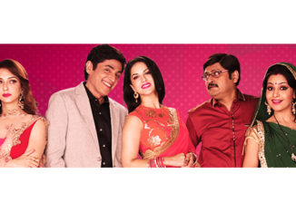 Sunny Leone with the cast of Bhabi Ji Ghar Par Hai!