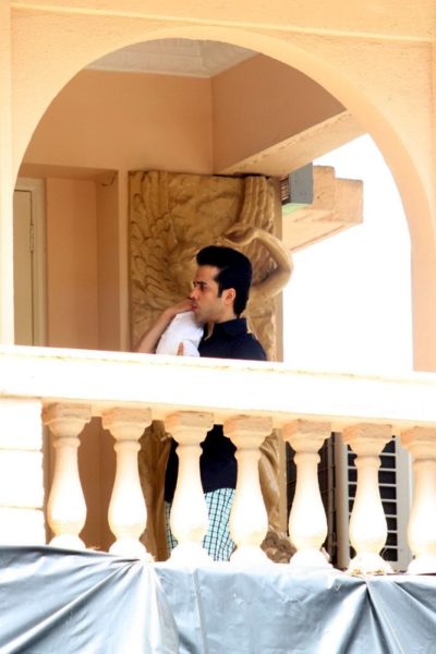 Tusshar Kapoor with son Laksshya at Kapoor residence