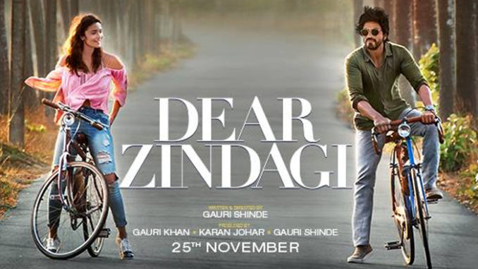 Alia Bhatt, Shah Rukh Khan in Dear Zindagi poster