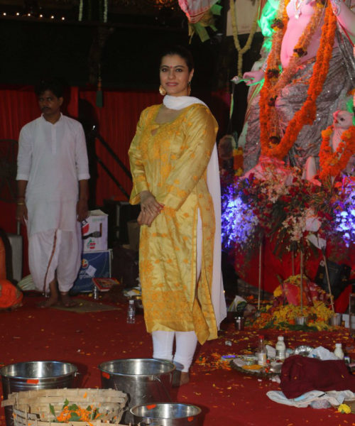 Kajol at Durga Puja celebrations