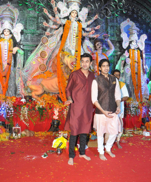 Ranbir Kkapoor, Ayan Mukerji at Durga Puja celebrations