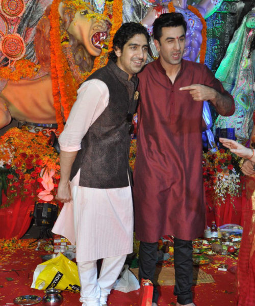 Ranbir Kkapoor, Ayan Mukerji at Durga Puja celebrations