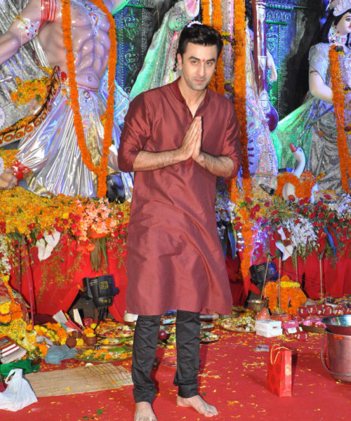 Ranbir Kapoor at durga puja celebrations