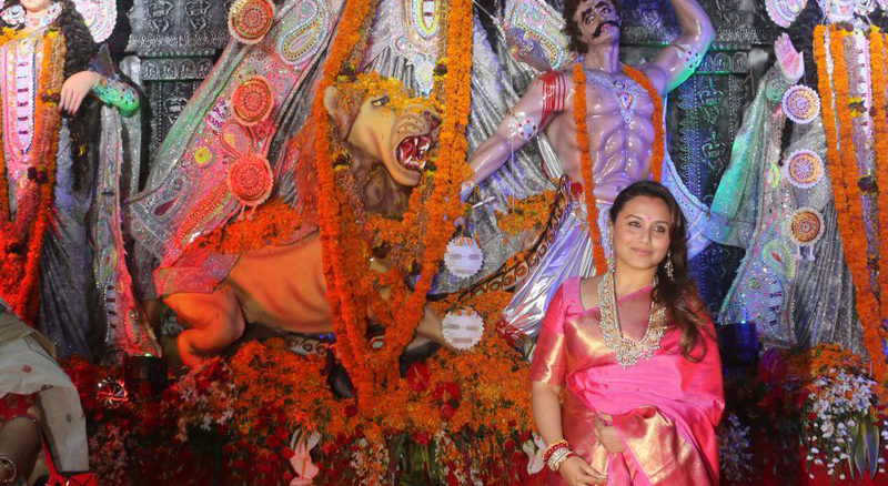 Rani Mukerji at Durga Puja celebrations