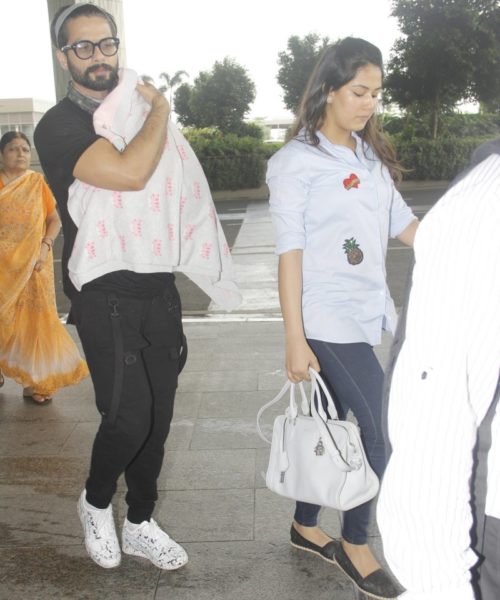 Shahid Kapoor, Mira Rajput with daughter Misha