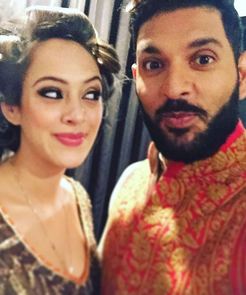 Hazel, Yuvraj Singh during pre-wedding celebrations