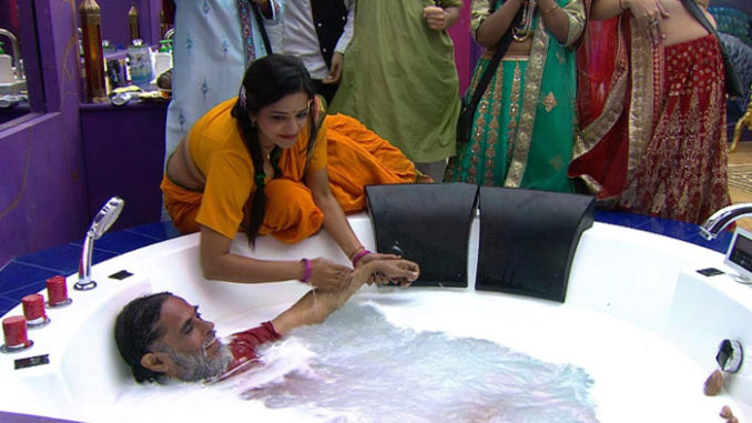 Swamiji gets a royal bath