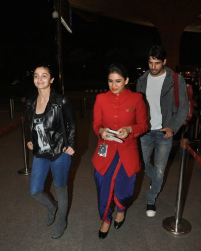 Alia Bhatt, Sidharth Malhotra at the airport