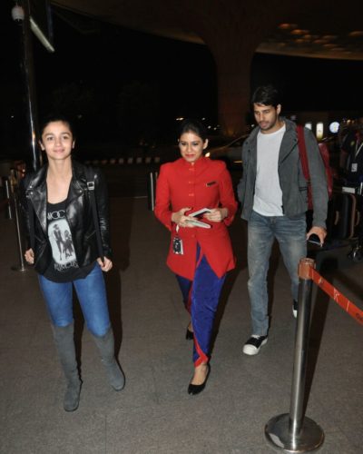 Alia Bhatt, Sidharth Malhotra at the airport